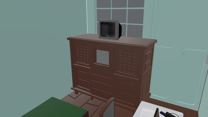 my room low polly 3D Model