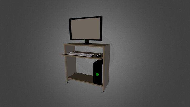 Mueble Computadora 3D Model