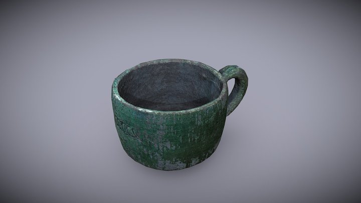 Game ready small handcrafted mug 3D Model