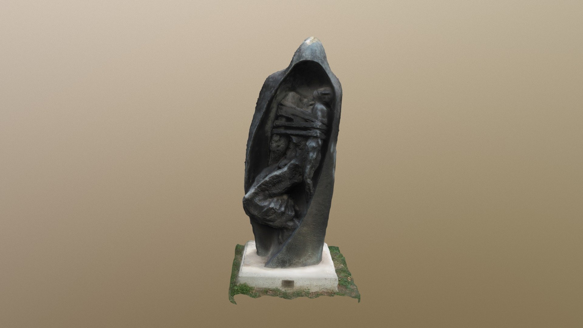 "In Death's embrace" Scanned statue