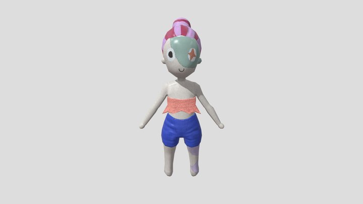Chibi Doll plushie 3D Model