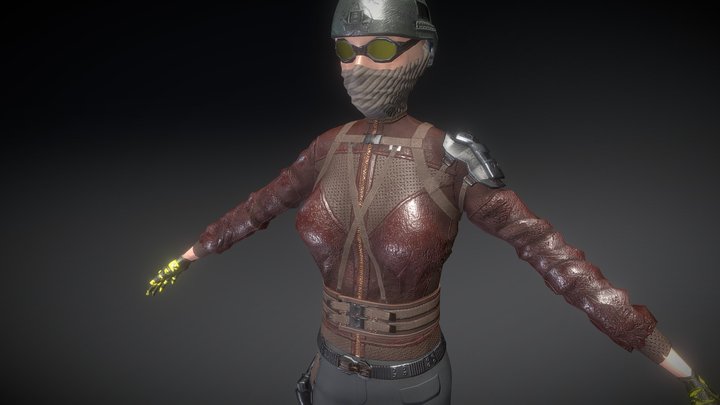 Female Soldier 3D Model