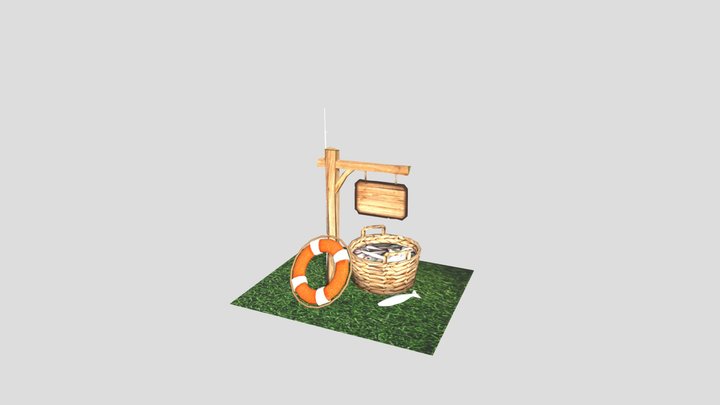 by the ocean - Model 2 More detailed props 3D Model