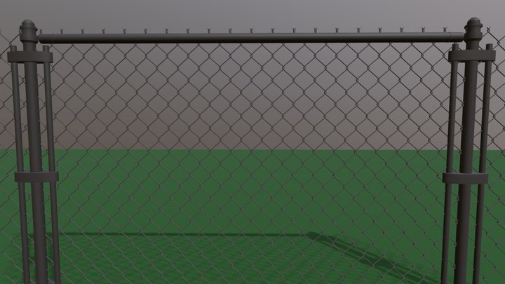 Fence barbed wire 3D Model