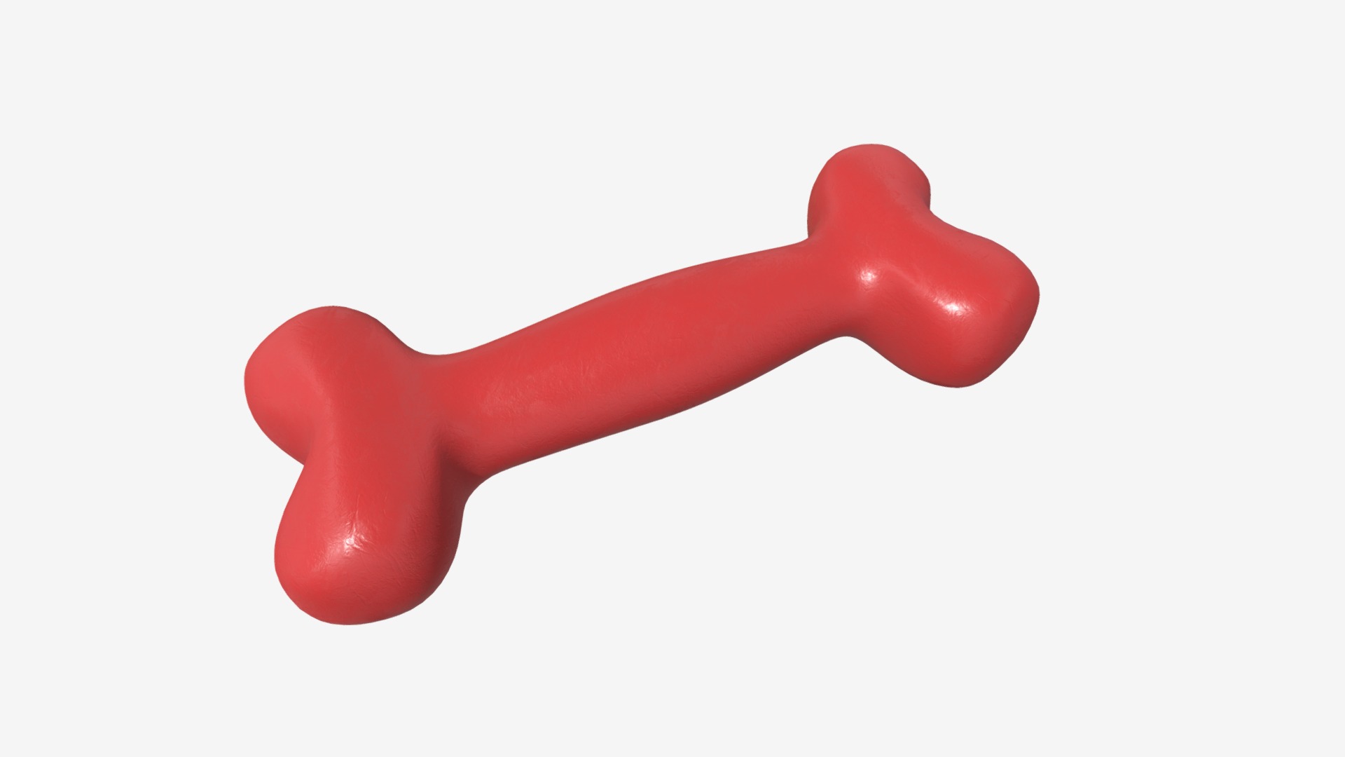 3D model bone pet toy - This is a 3D model of the bone pet toy. The 3D model is about a red plastic toy.