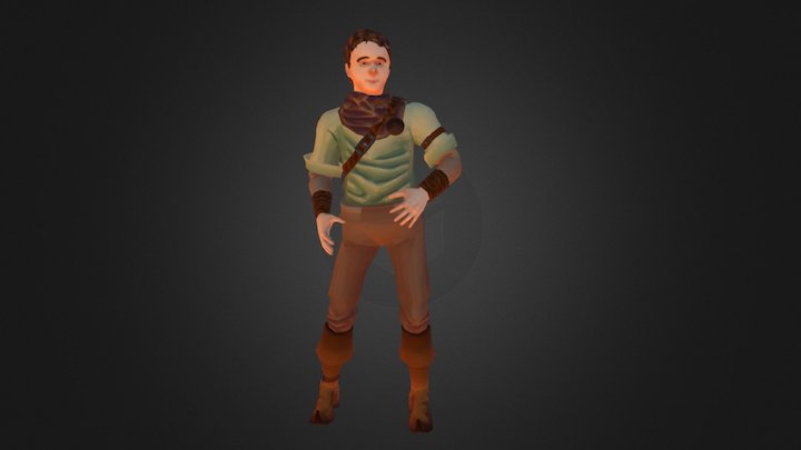Village Character 3D Model