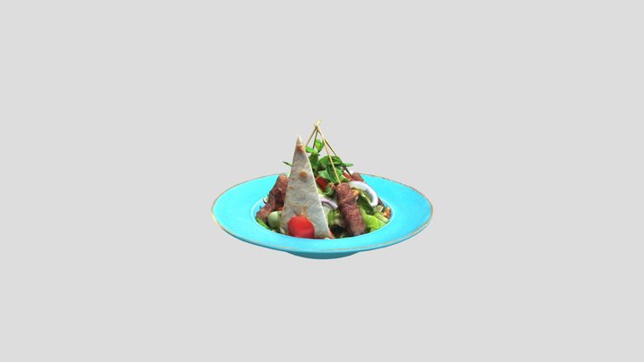 Shish Meatball Salad 3D Model