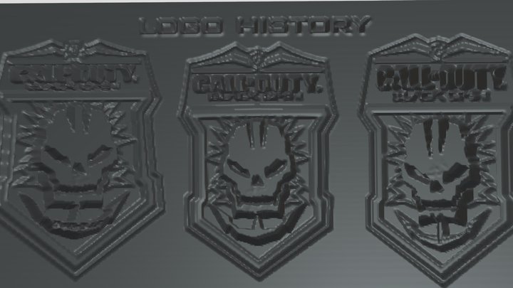 CALL OF DUTY BLACK OPS HISTORY LOGO 3D Model