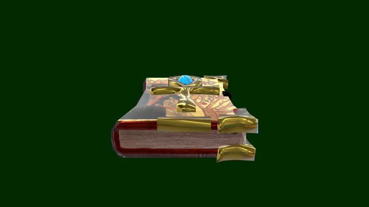 Fantasy Egyptian Spellbook 3D Model
