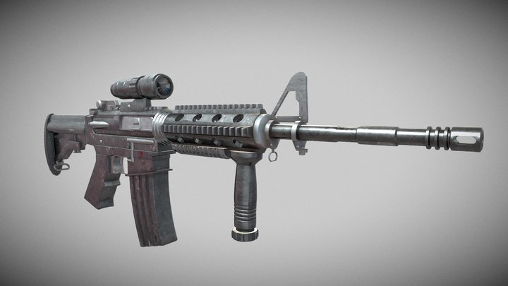 M4 gun 3D Model