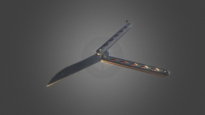 Butterfly knife 3D Model