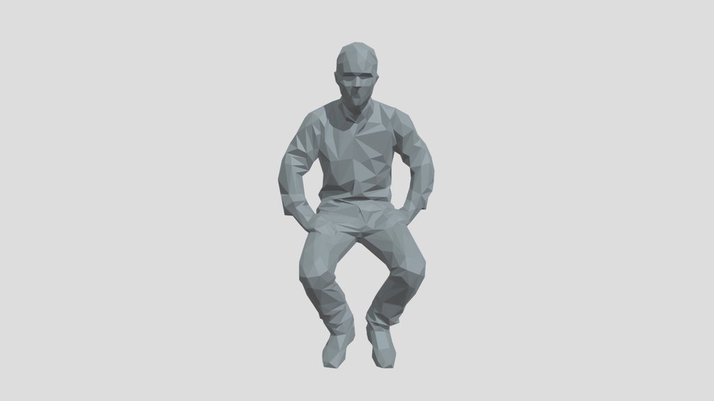 Lowpoly Male Sitting