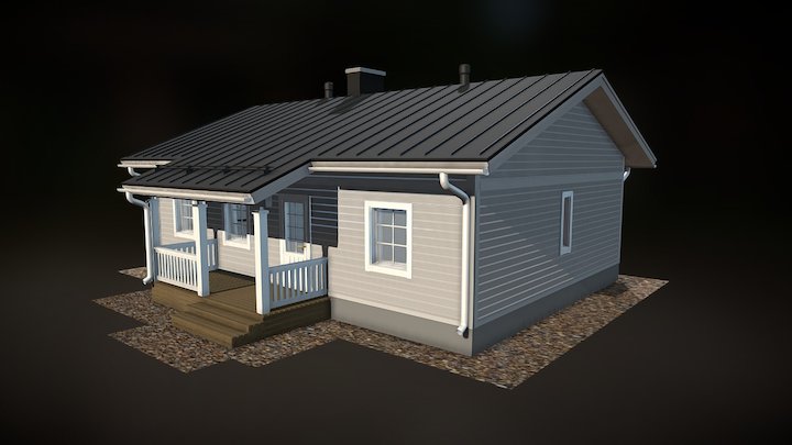 Julkisivukuva rakennuksesta 3D Model