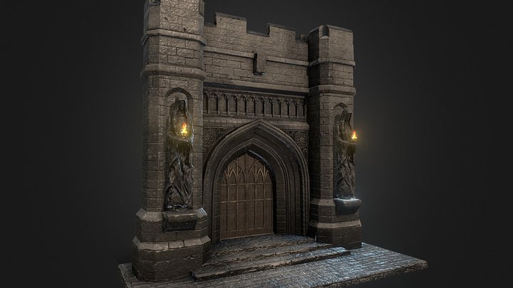 Medieval Gate 3D Model