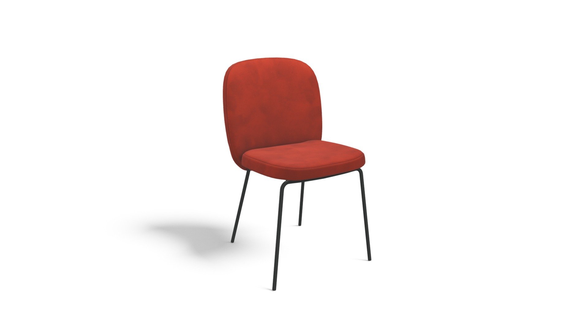 Set Of 2 Safia Dining Chairs,Flame Orange Velvet