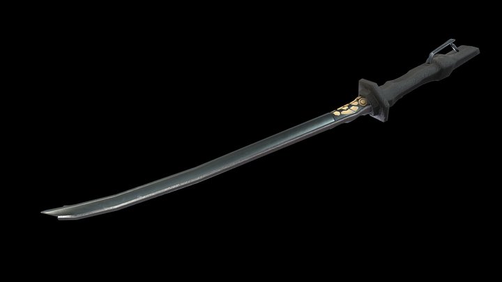 Lowpoly Katana 3D Model