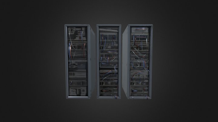Network Server Rack 3D Model