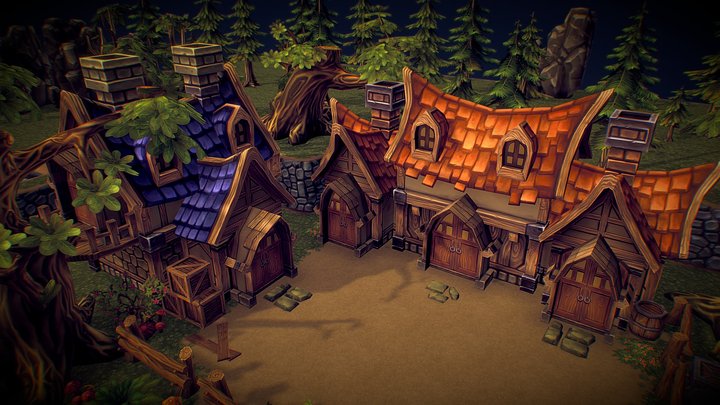 Fantasy Environment Level Set 3D Model