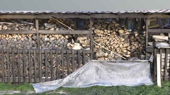 Shelter For Firewood 3D Model