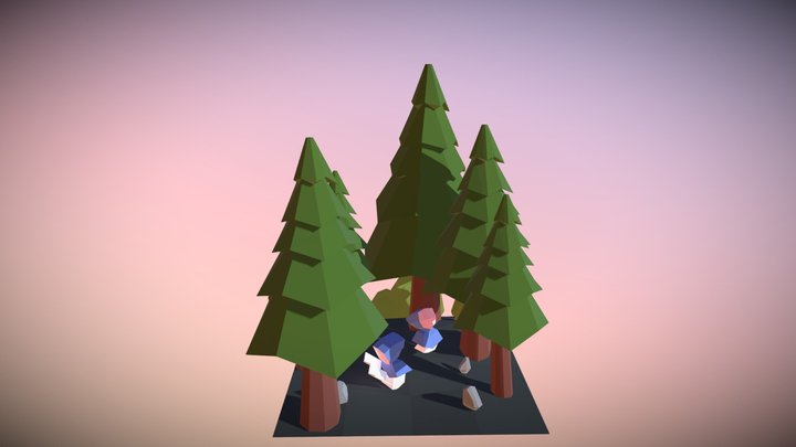 Oliver and Enzo Woods Night 3D Model