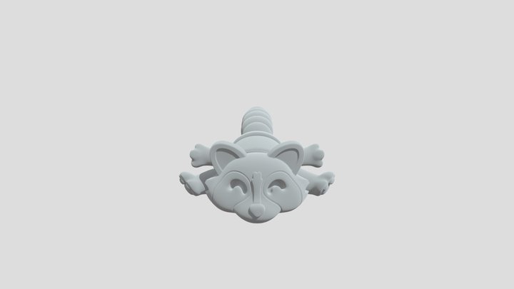 Resting Raccoon Plush 3D Model