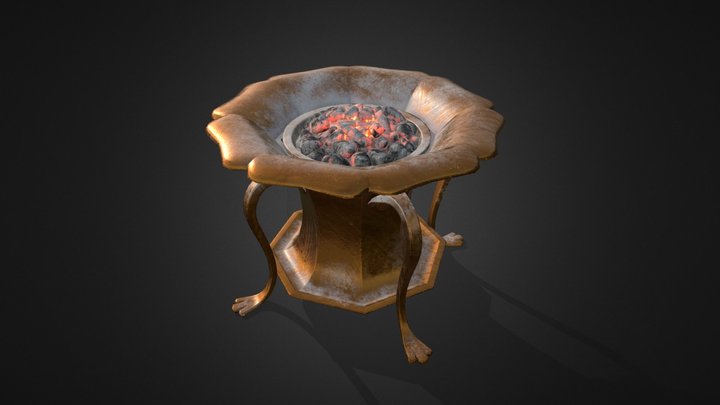 Charcoal burner - Metal Stand 3D Model