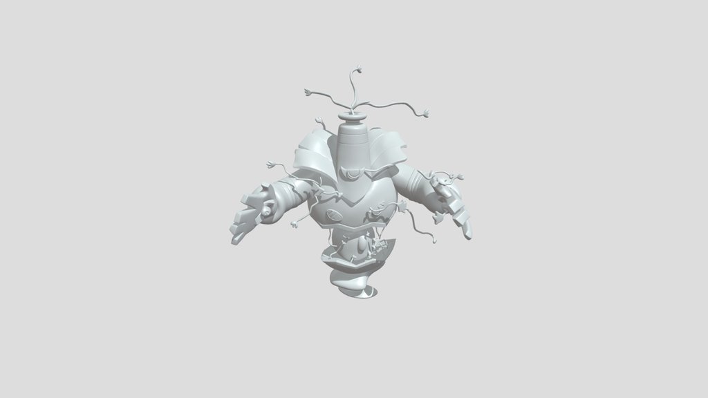 Floating armored robot monster