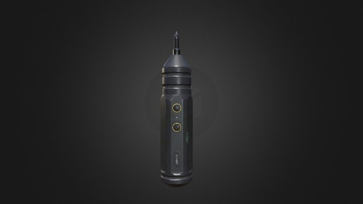 Electric screwdriver Low poly Zihao отвертка 3D Model