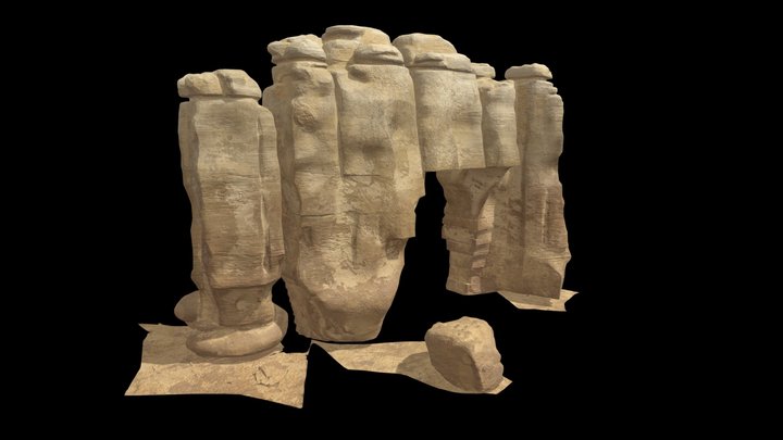 Ancient Stone Archway 3D Model