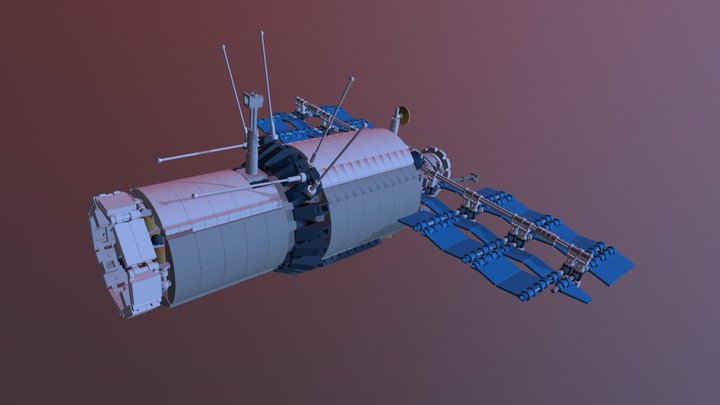 Almaz_Space_station, Almaz űrállomás 3D Model