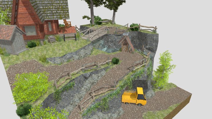 DAE Diorama - Forrest Loner 3D Model