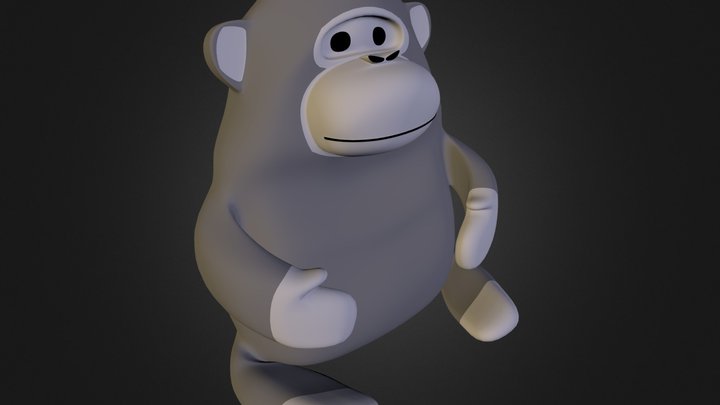 plushed monkey 3D Model