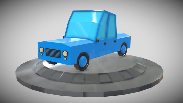 Color Cartoon Car 3D Model