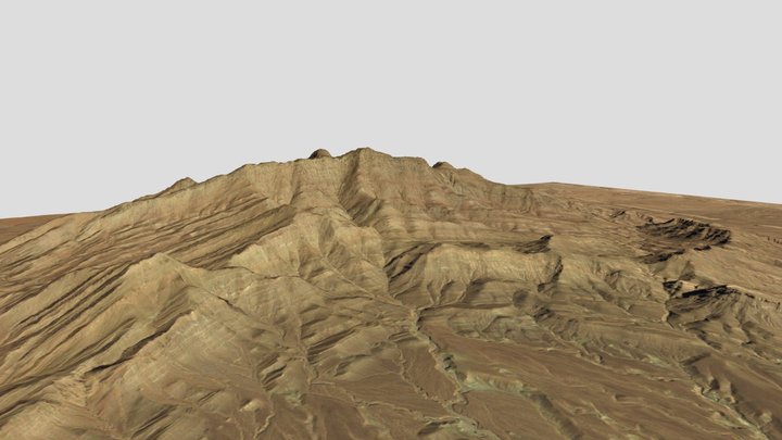 Desert U Shaped Ridge 3D Model