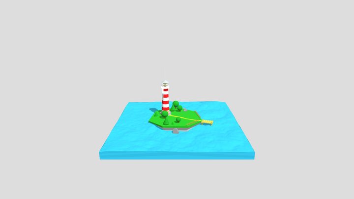 Low-Poly Lighthouse 3D Model
