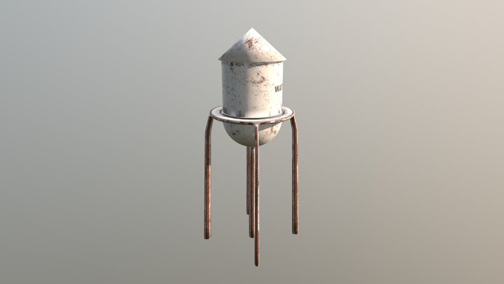 free Watertower 3D Model