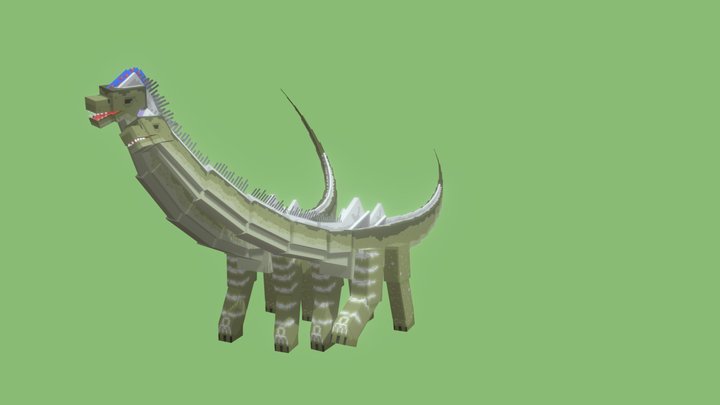 Titanosaurus Chimerus male and female 3D Model