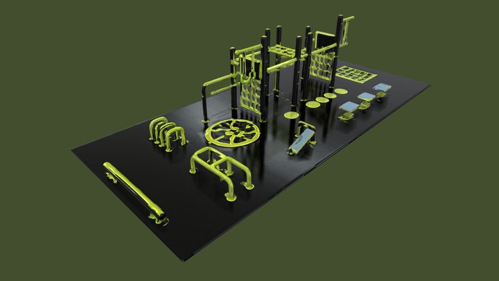 Wantage Fitness Playground - Preview 3D Model