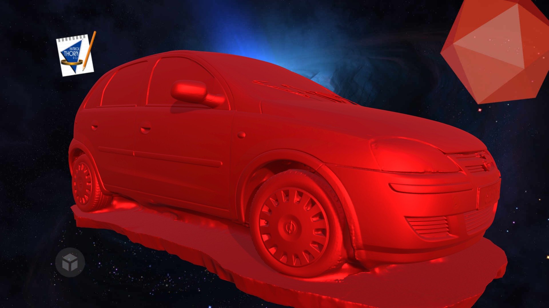 Car scanned with Artec Leo