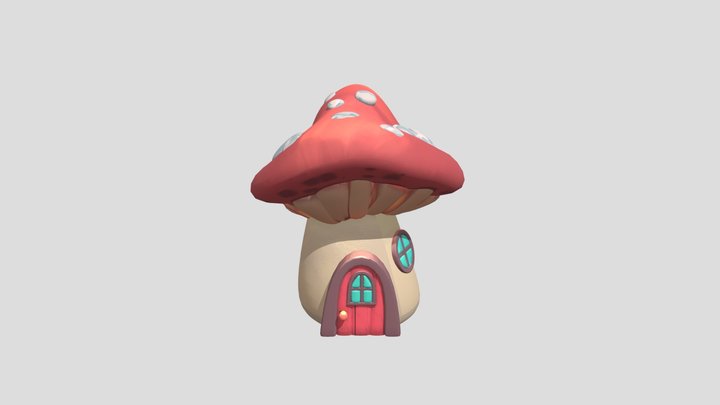 Smurfs Mushroom House Test Model 3D Model