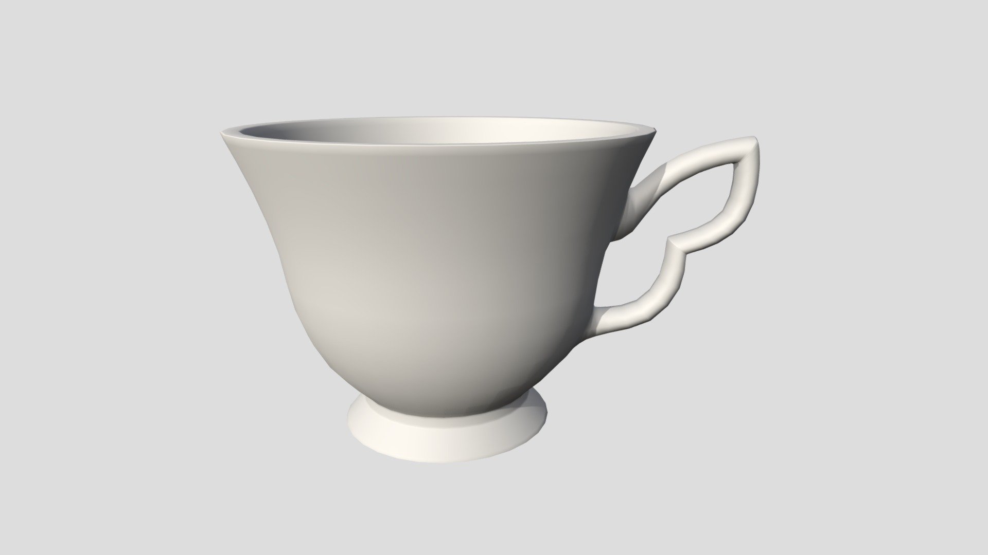Untextured Tea Cup - Download Free 3D model by Evie