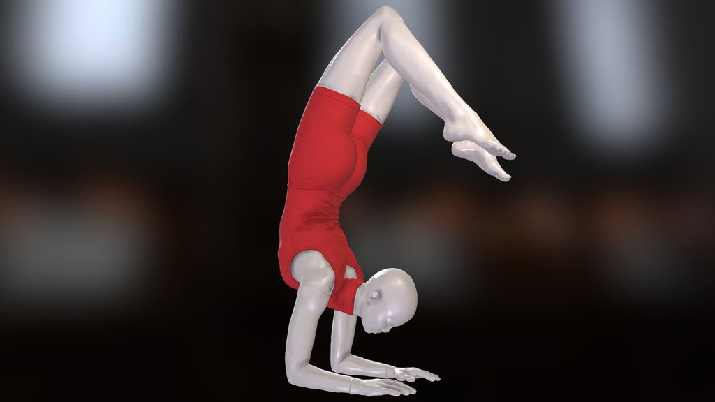 Maniqui Yoga rojo