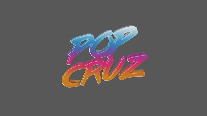 Pop Cruz Logo 3D 3D Model