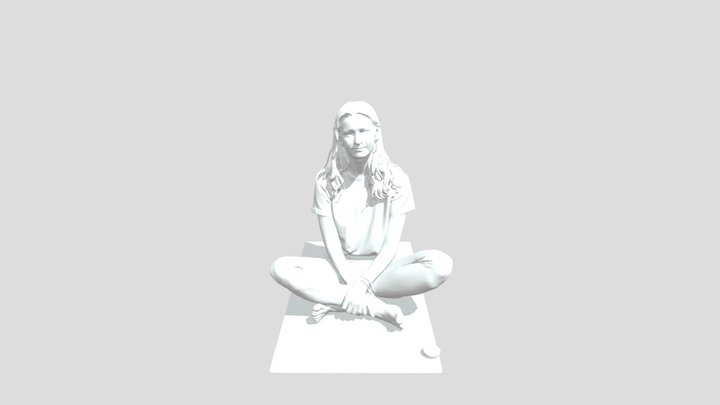 Yoga Pose Tranquility 3D Model