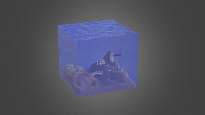 Atlantis and the Submarine 3D Model