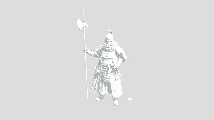 Samurai Warrior Figure 3D Model