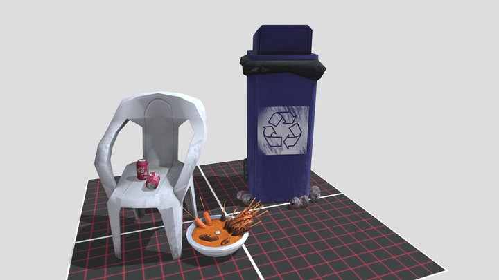 Q-Week 5 prop scene Bangkok Thailand 3D Model