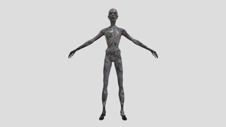 Thinwoman naked body 3D Model