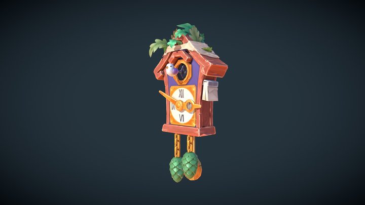 PBR Clock 3D 3D Model