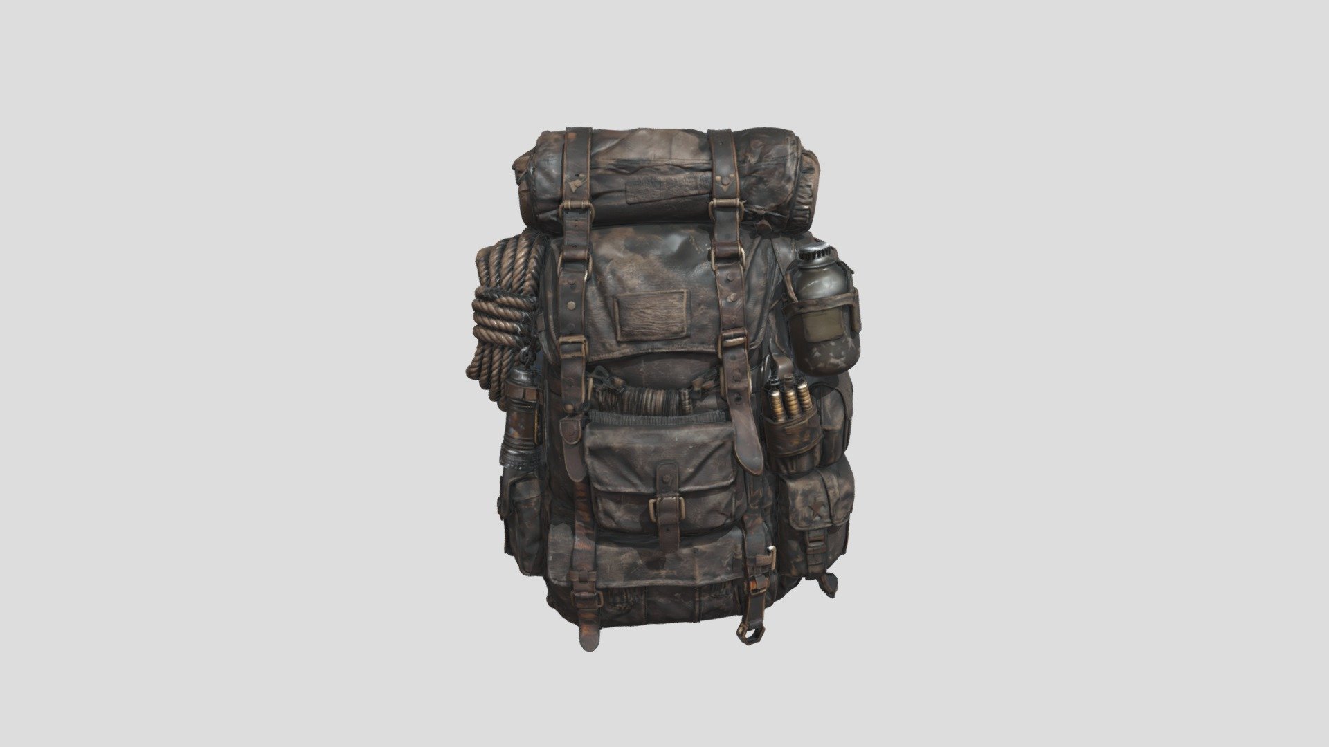 Post-Apocalyptic Survival Backpack - 3D model by Chaitanyaram._.7 ...